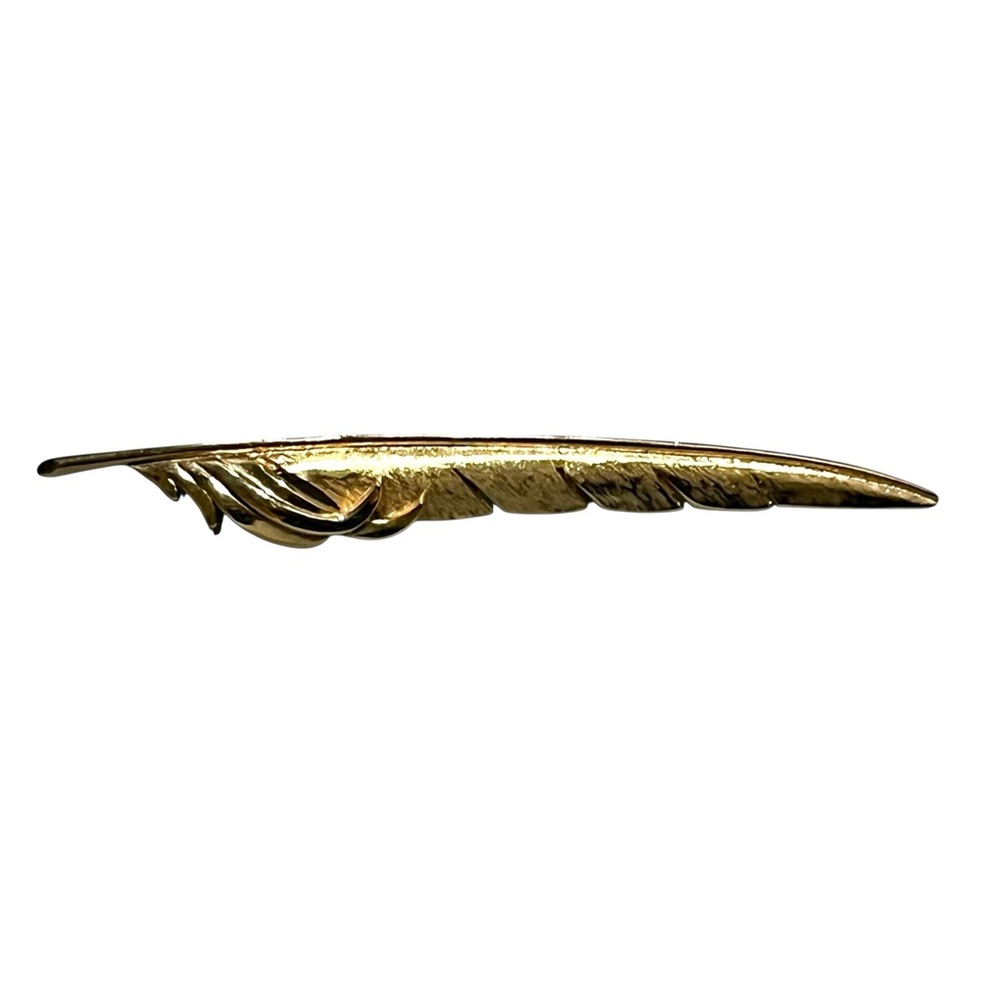 Vintage CrownTrifari Gold-Tone Leaf Brooch